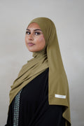 Premium Jersey Hijab - Olive Green