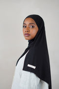 Bamboo Jersey Hijab – Obsidian Black