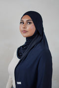 Liquid Jersey Hijab – Midnight Blue