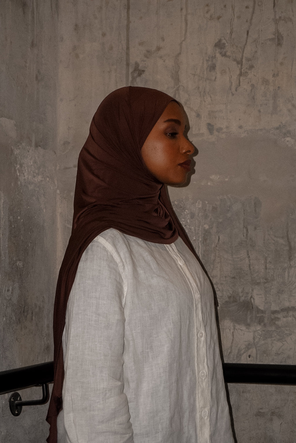 Liquid Jersey Hijab – Espresso Brown