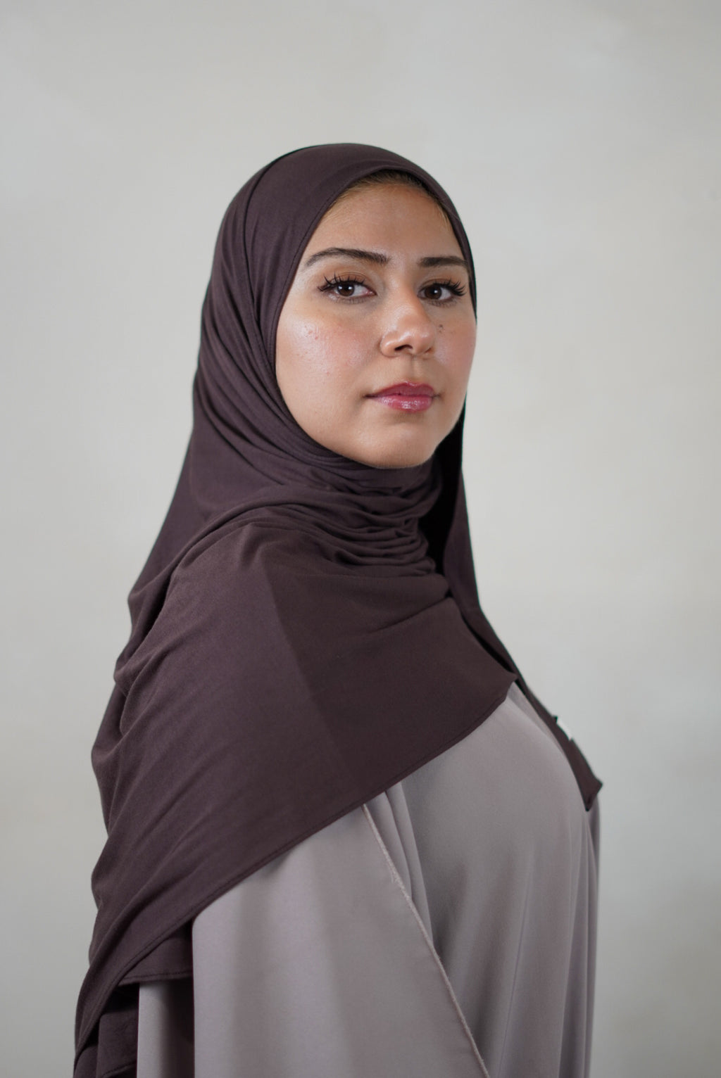 Bamboo Jersey Hijab – Espresso Brown