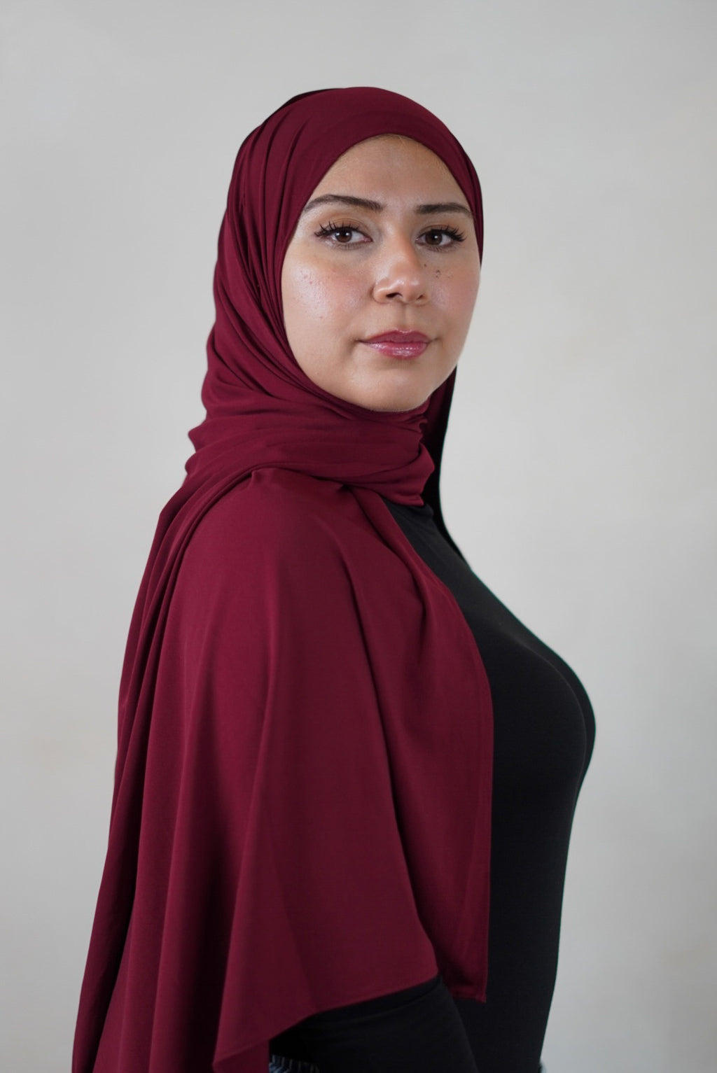 Premium Jersey Hijab - Cranberry Red