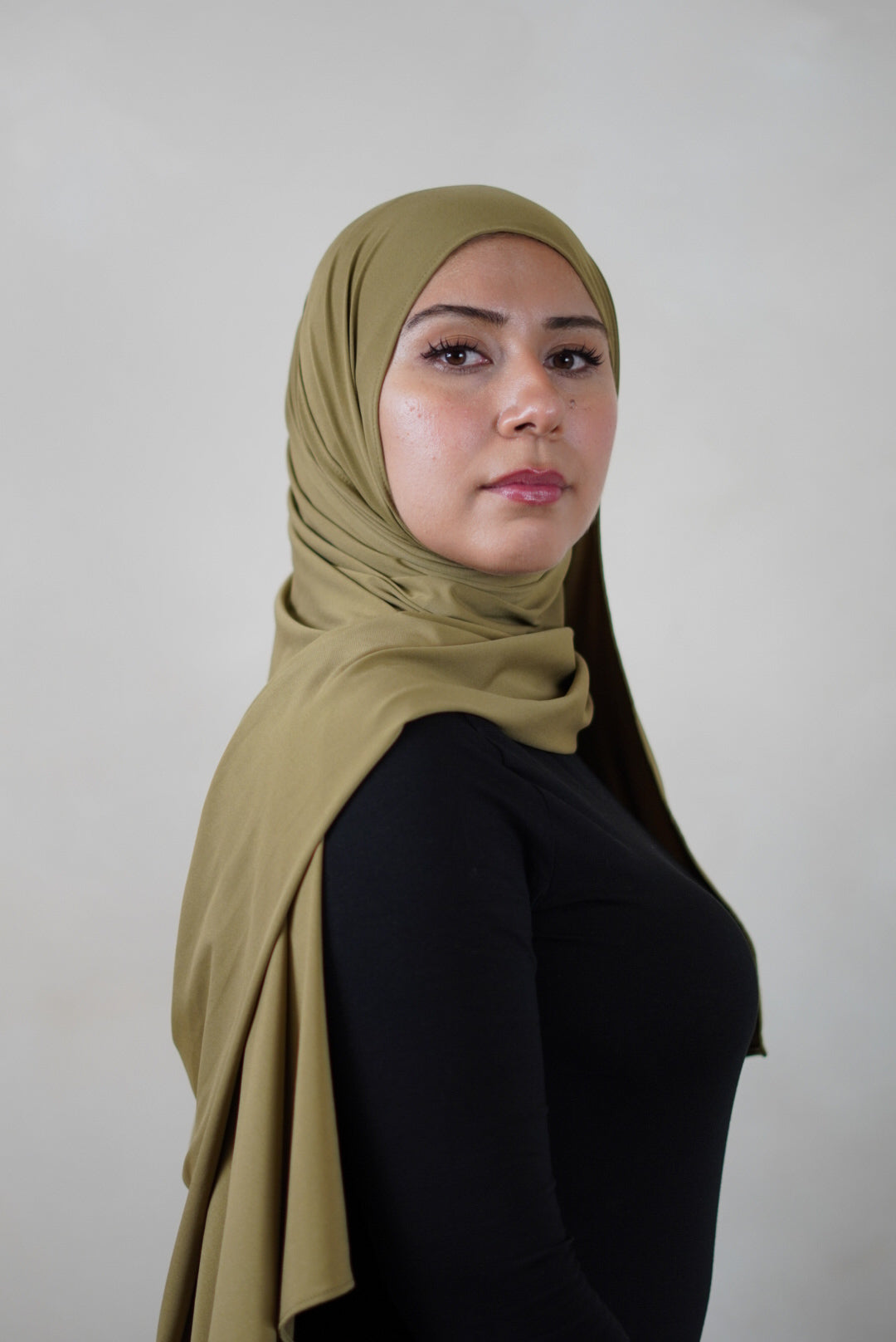 Premium Jersey Hijab - Olive Green