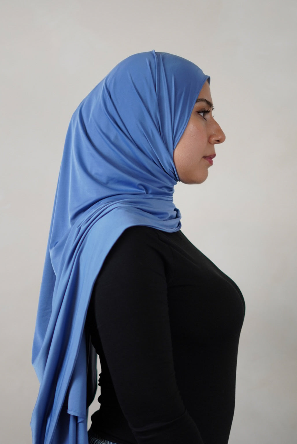 Liquid Jersey Hijab – Demin Blue