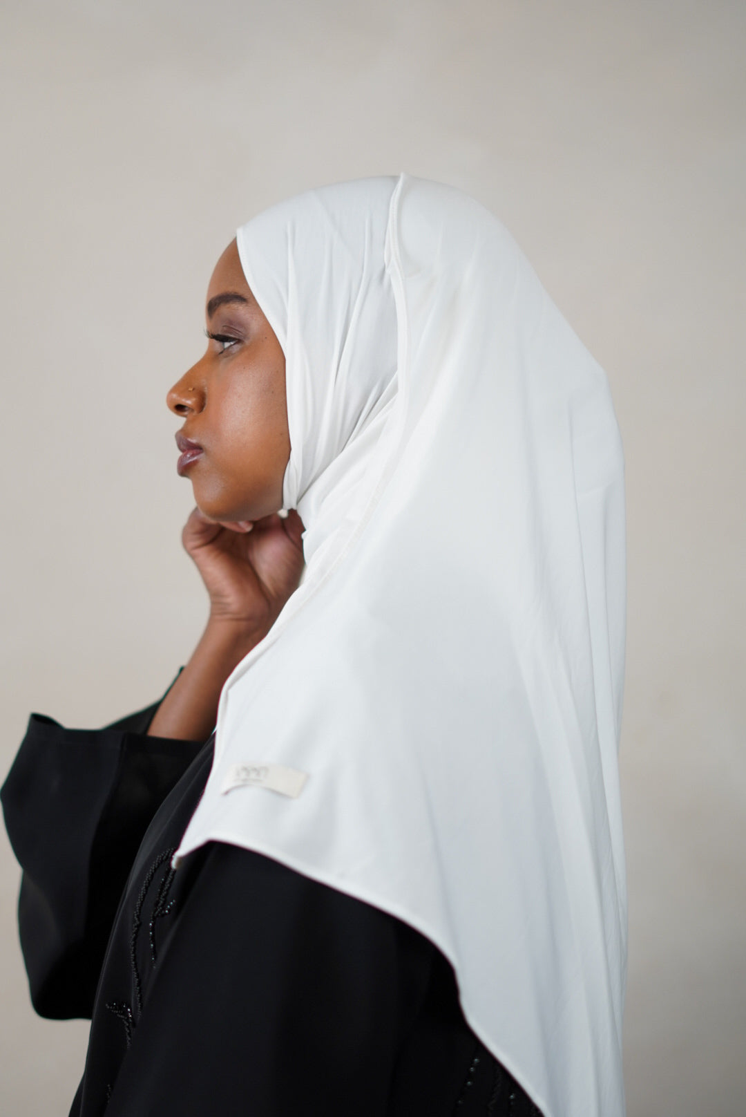 Liquid Jersey Hijab – Pearl White