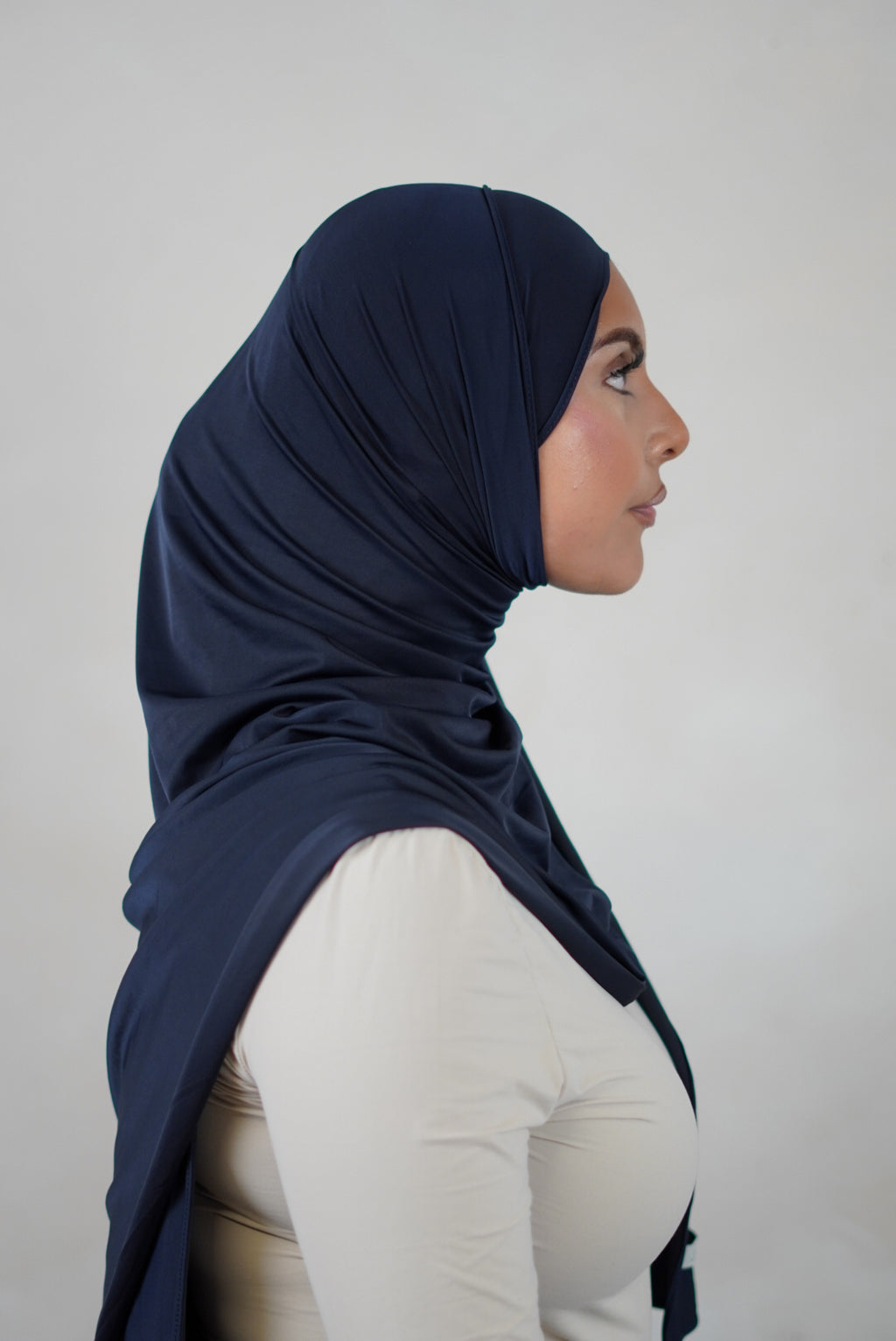 Liquid Jersey Hijab – Midnight Blue