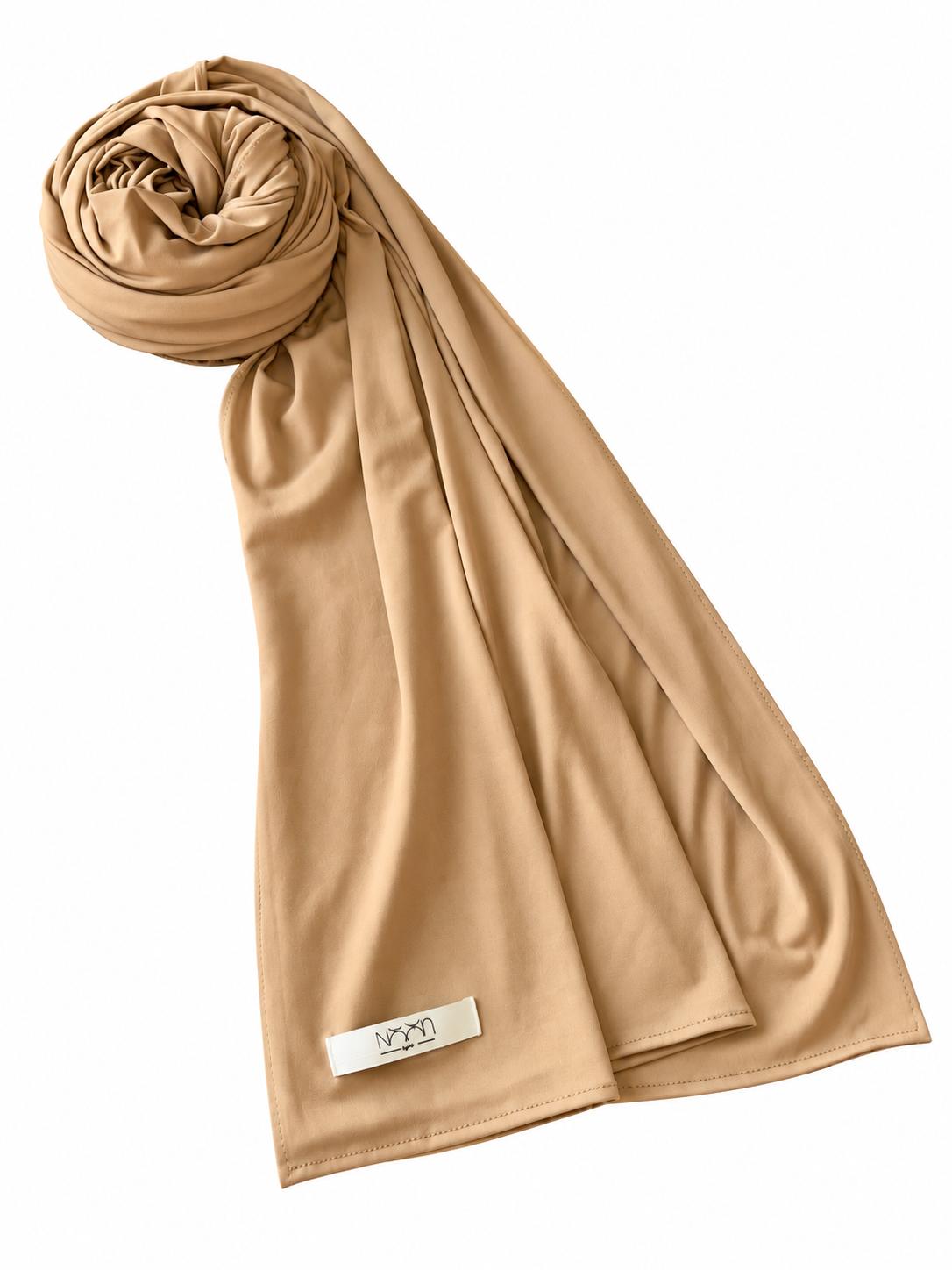 Premium Jersey Hijab - Nutmeg